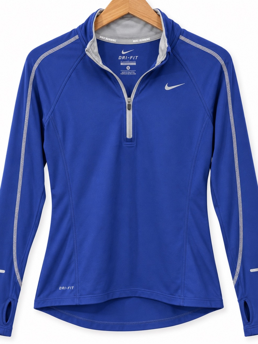 Nike Dri-FIT Half-Zip Utility Jacket in Royal Blue with Gray Accents